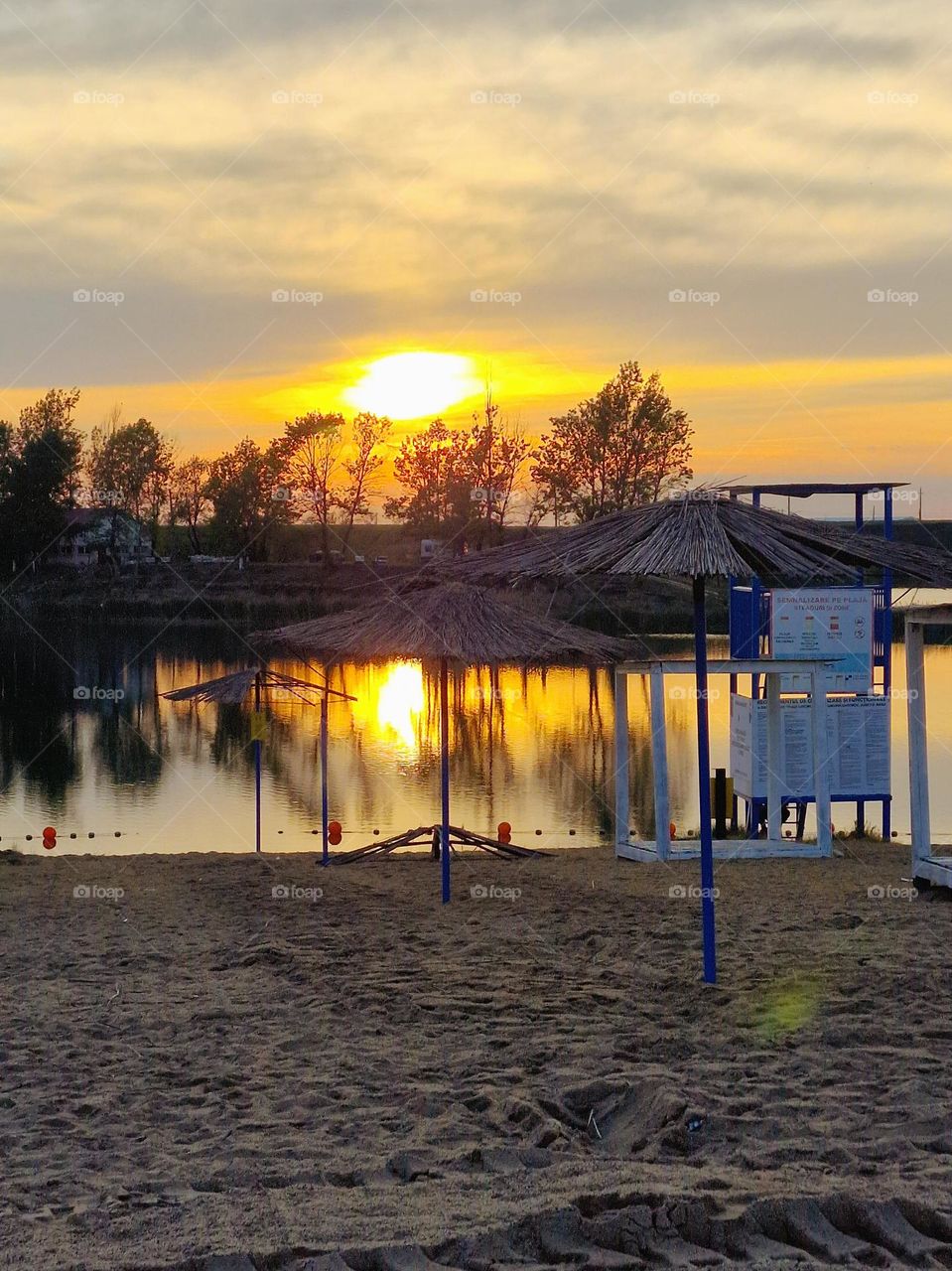 sunset at lake Ghioroc