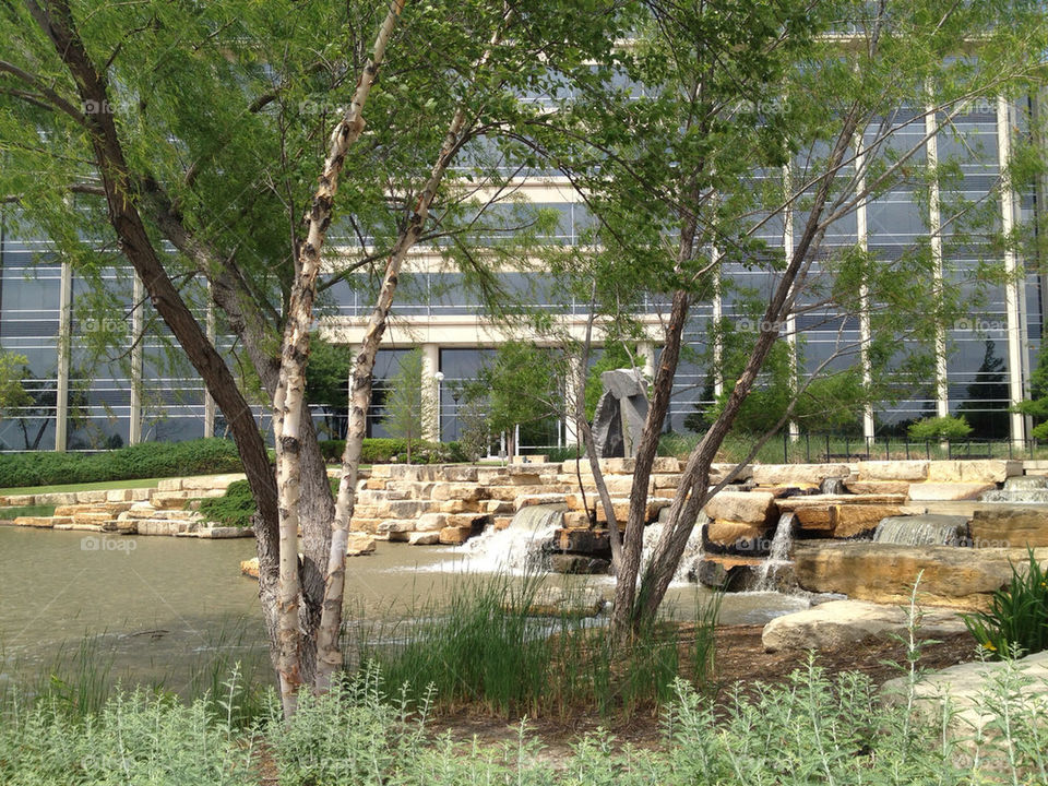 trees lake park waterfall by jaedelrey