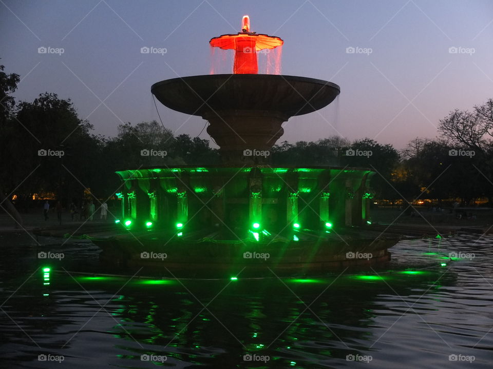Beautiful light fountain in Delhi - India