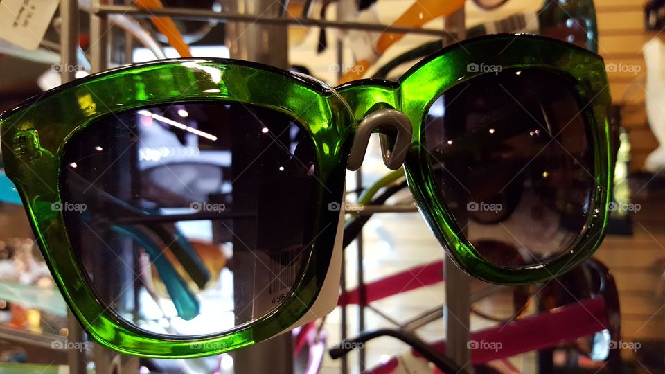 green glasses