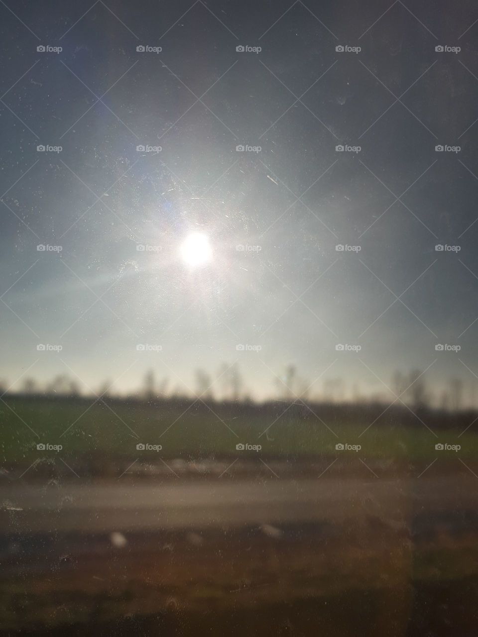 a blurred image of Slavonia, made during the trip