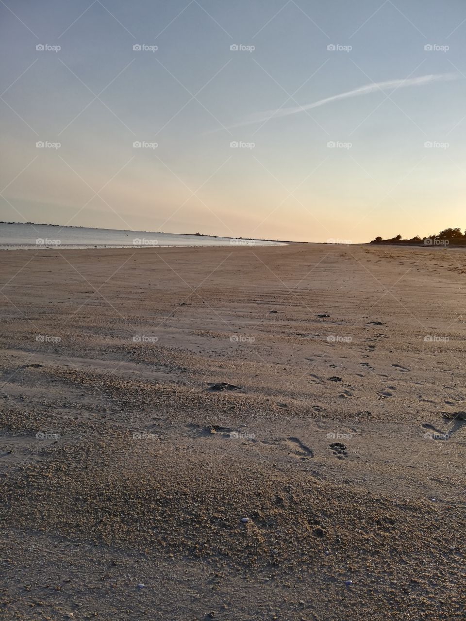 Plage en soirée