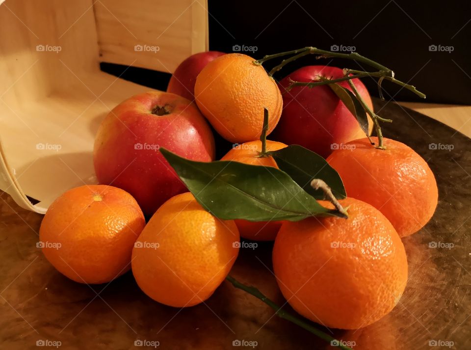 Fruit theme. Tangerines