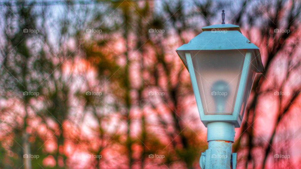 Lamp sunset