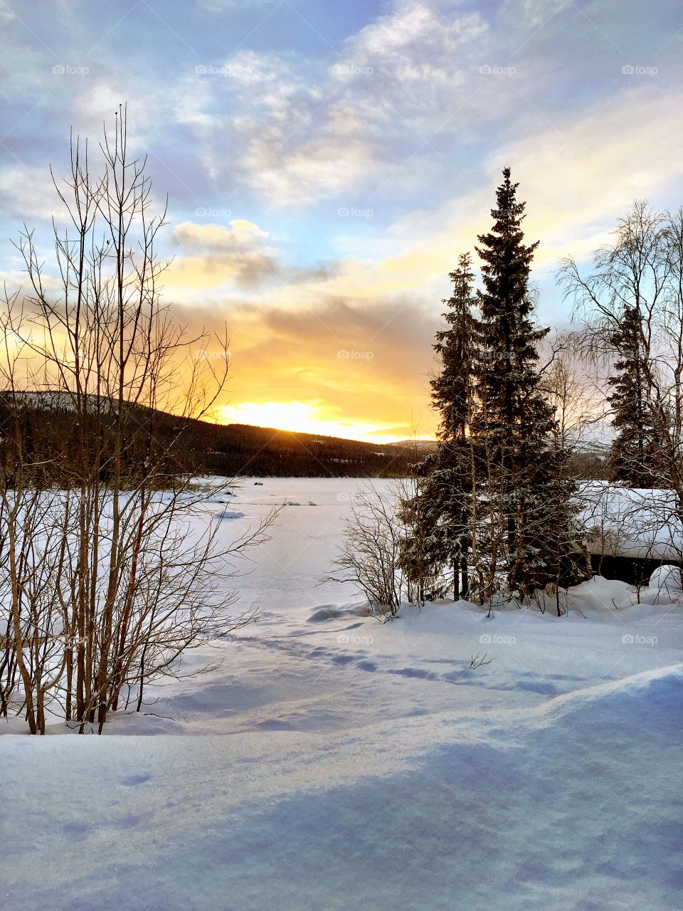 Sunset in the mountain