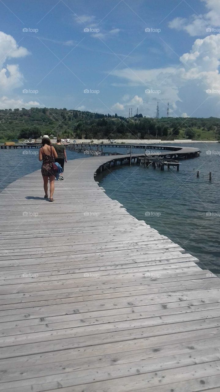 Old Monestry  walkway in Albania