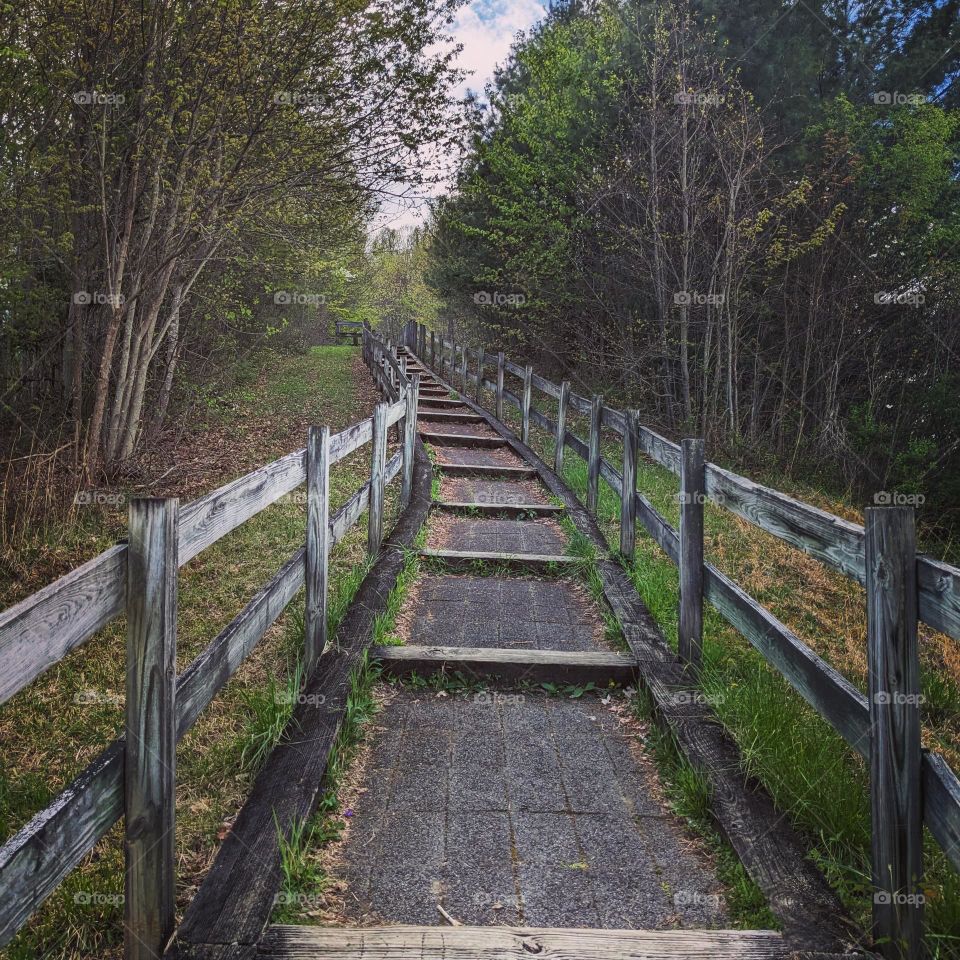 Hiking up a mountain