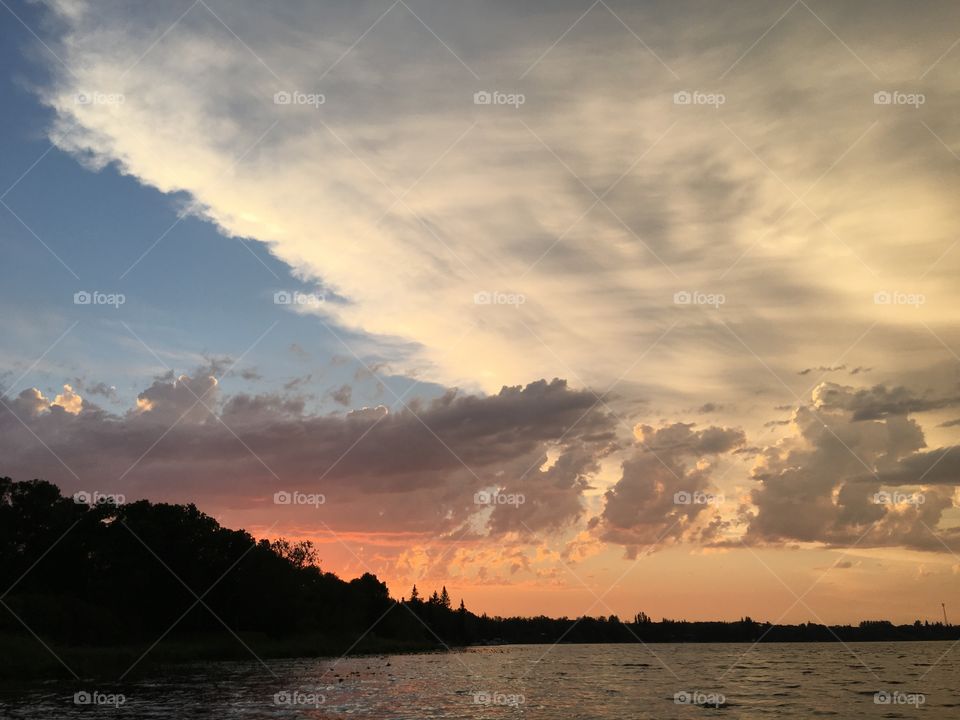 Sunset, Water, Sky, Dawn, Beach