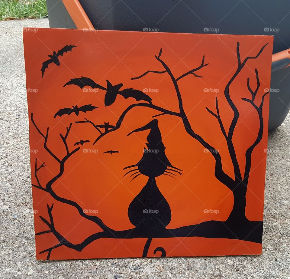 Hand painted with halloween love
