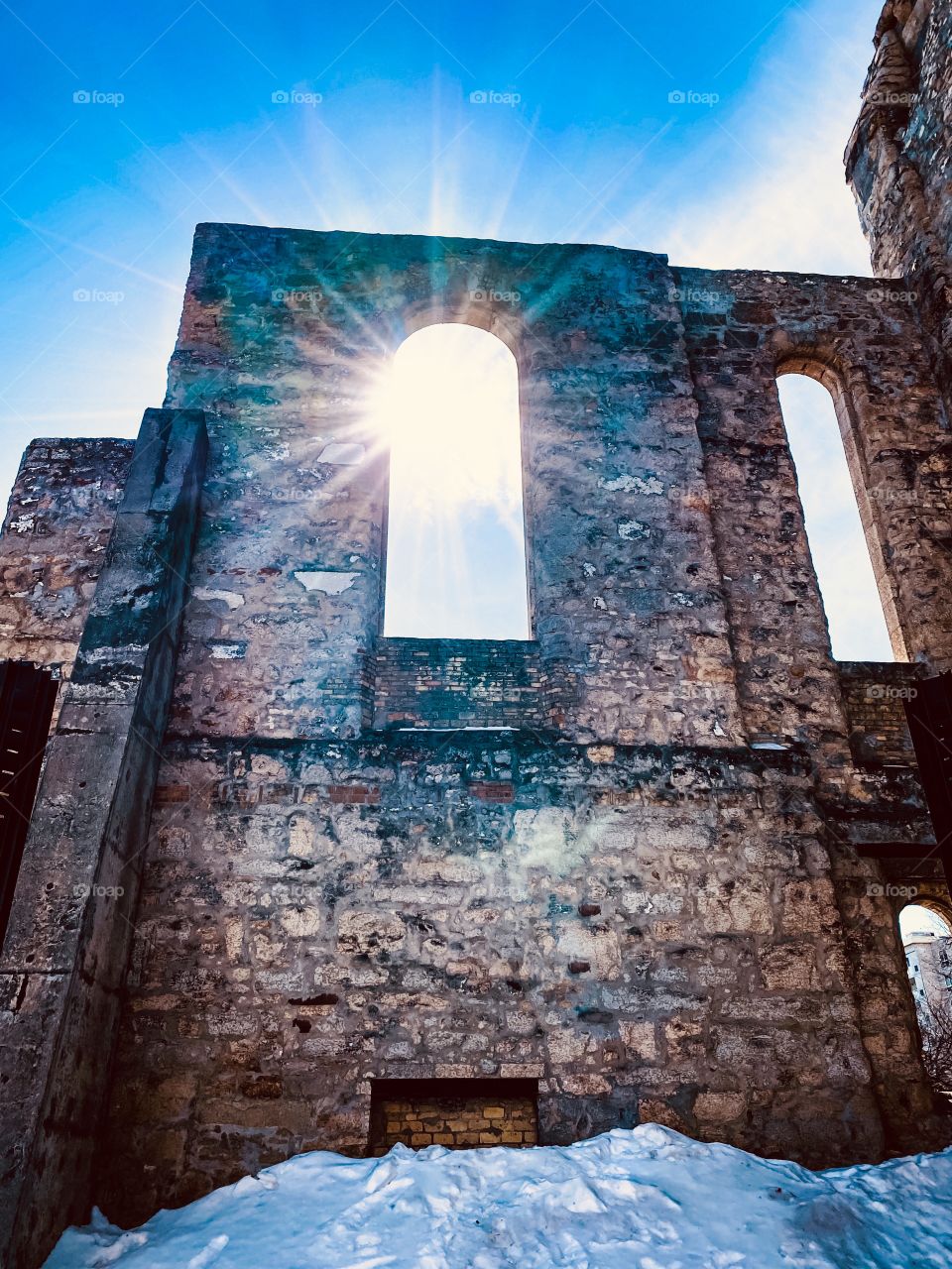 Sun shining through a window 