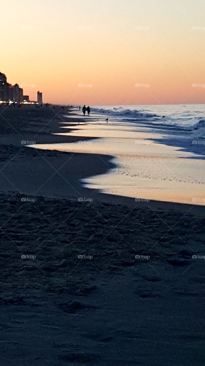 late night on the beach