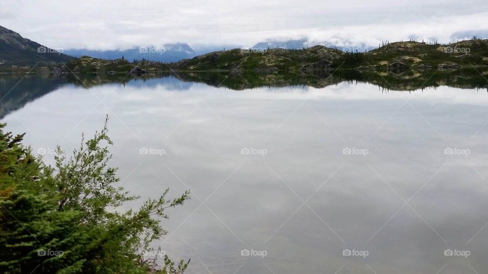 Foggy lake