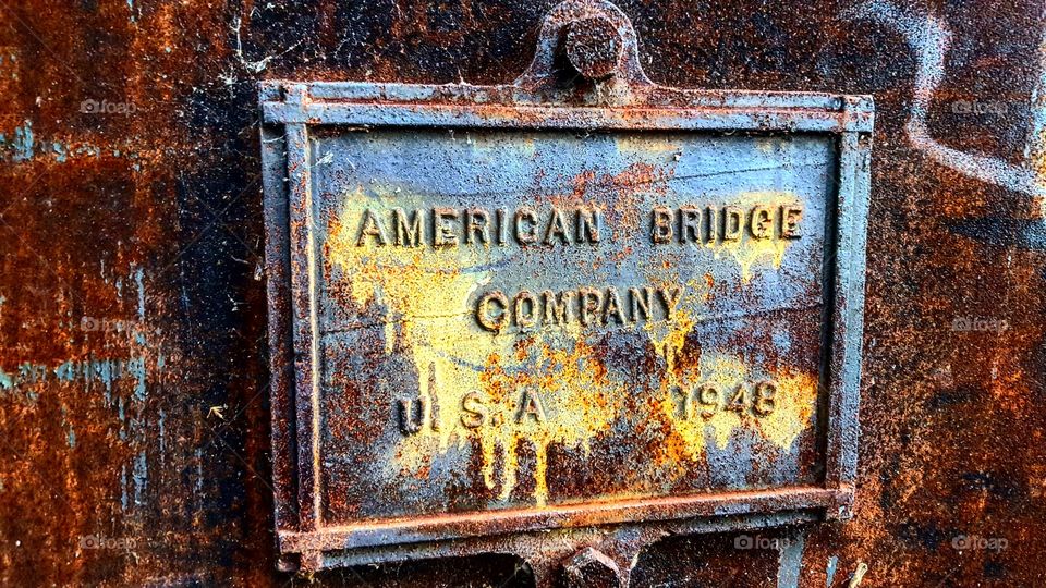 vintage rusty signage