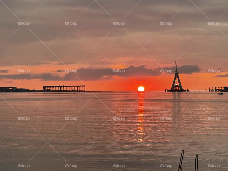 sunset freshwater river