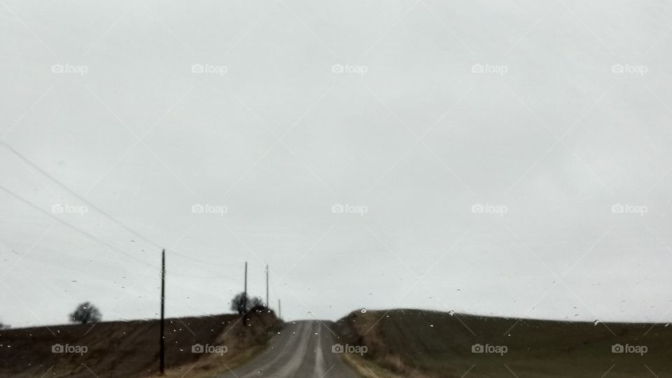 Landscape, Winter, Road, Snow, Fog
