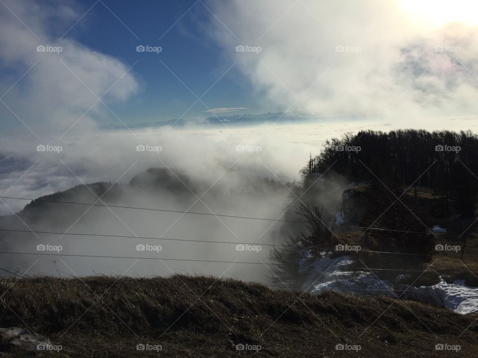 Landscape, Fog, Storm, Mist, Water