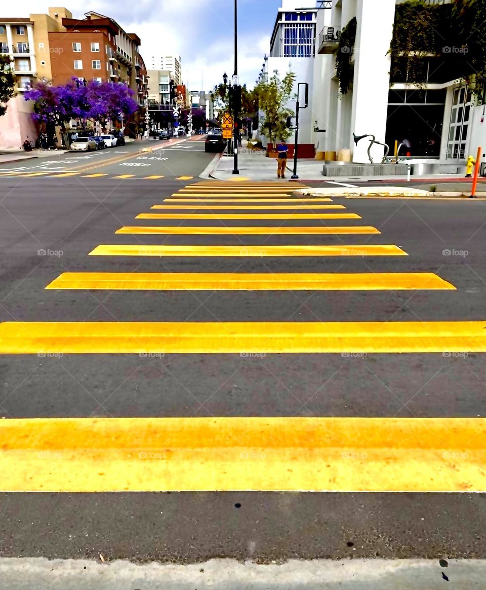 Vibrant crosswalk in San Diego