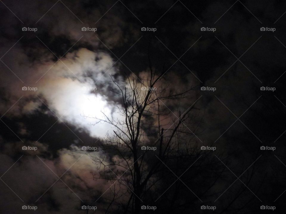 Full Moon Stormy Skies