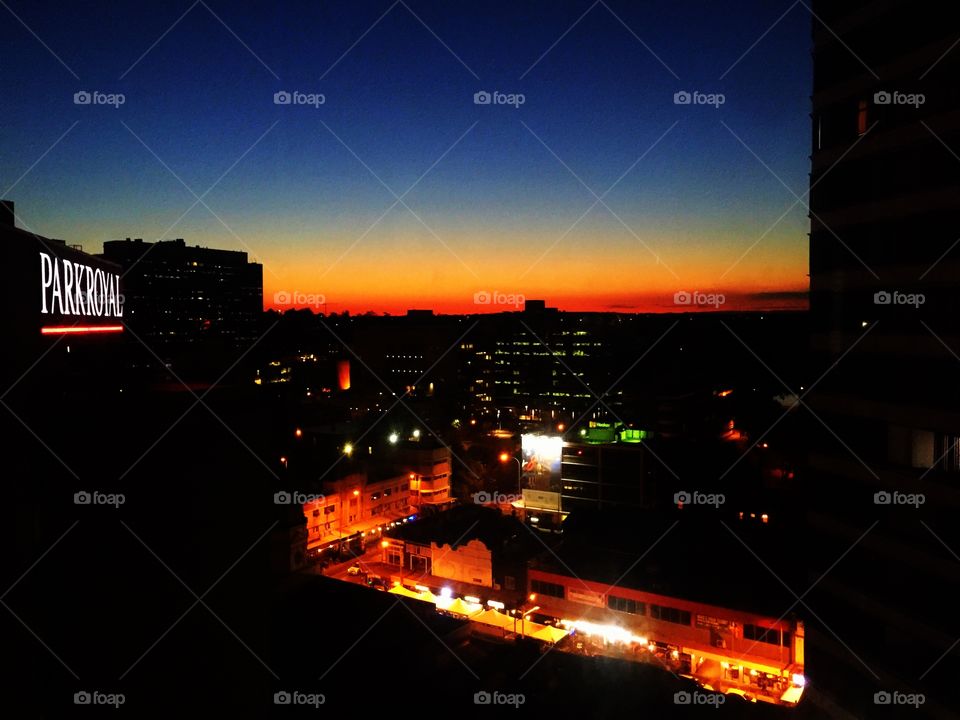 Sunset over church street