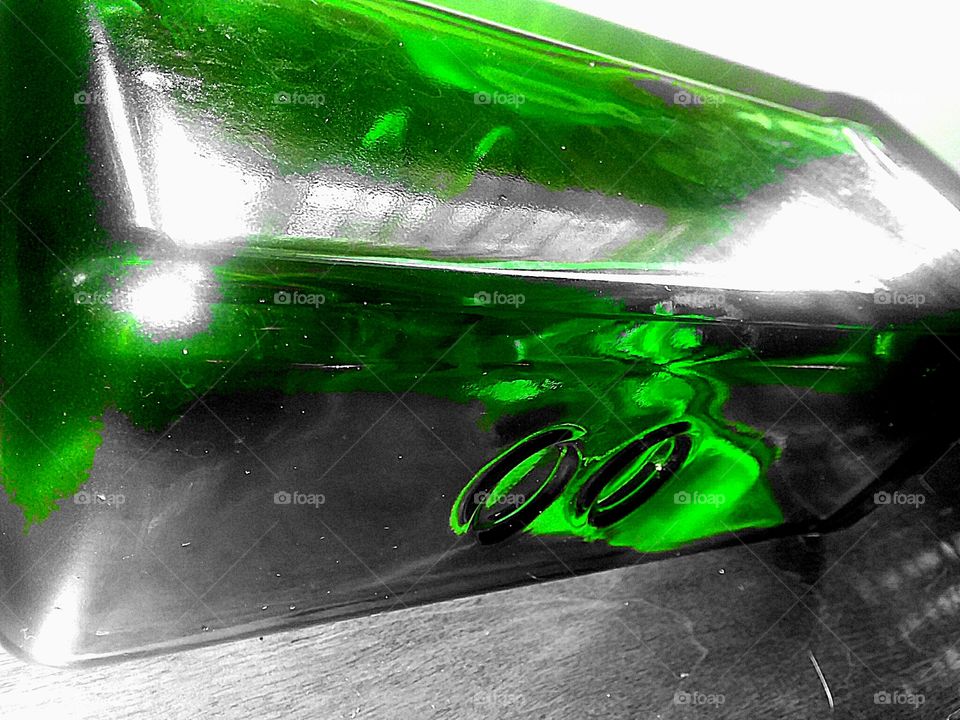 Rectangle splashed with Green