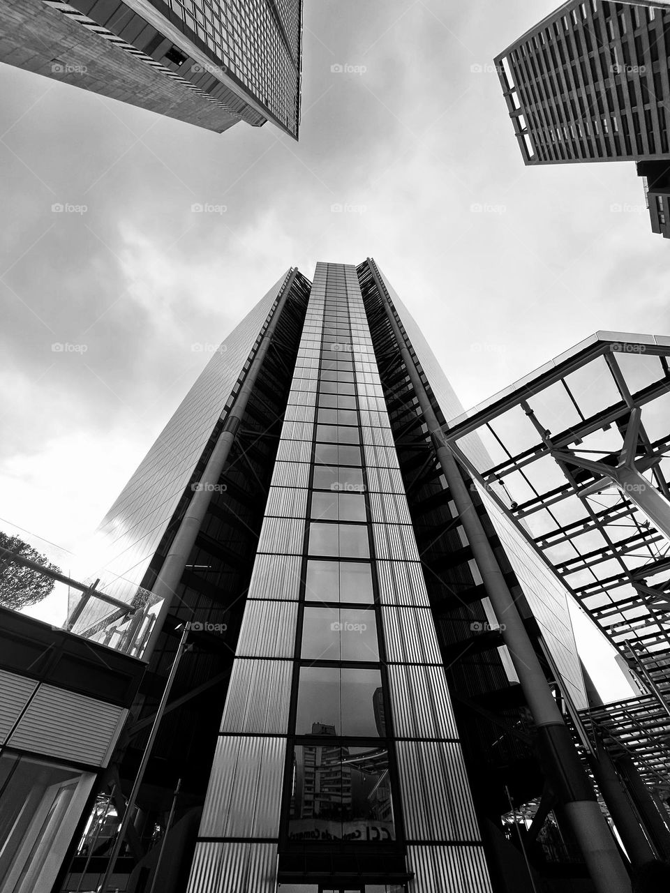 The skyscraper in the city- architecture 