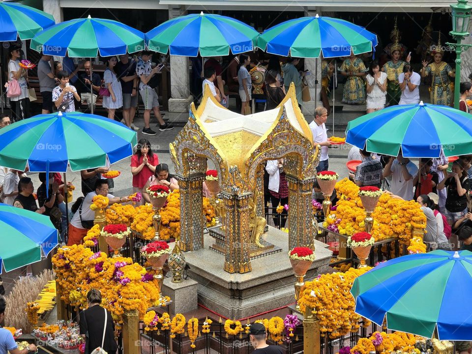 Erawan Shrine - view from BTS walk way
