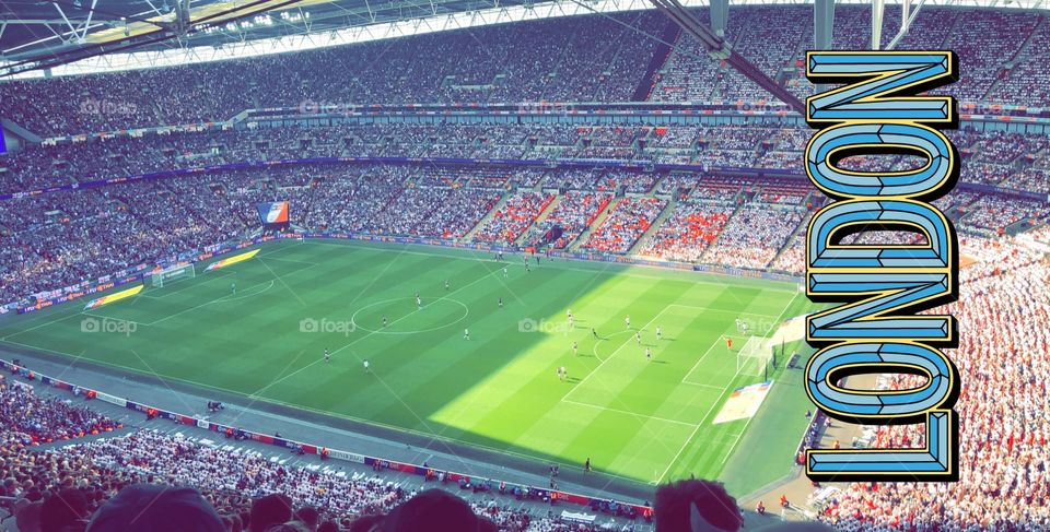 Premier league finals in Wembley stadium in London England.  