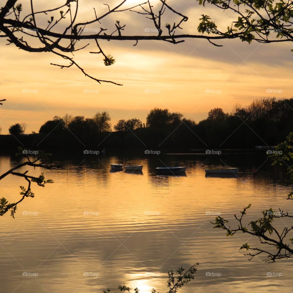 sunset on water