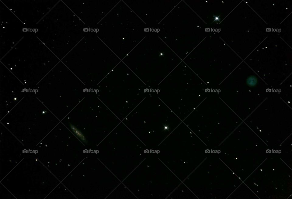 Galaxy (M108) left and Owl Nebula (M97) right