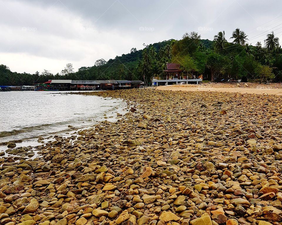 Stones at seashore