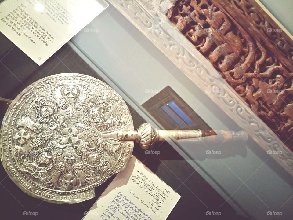 ancient fan from coptic museum in Egypt