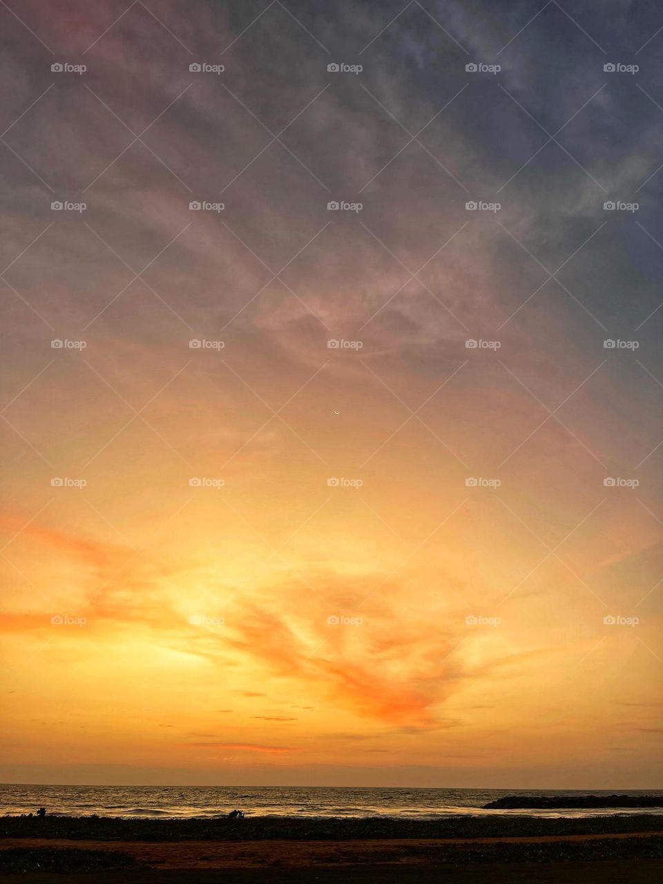 Beautiful sunset over Indian Ocean 