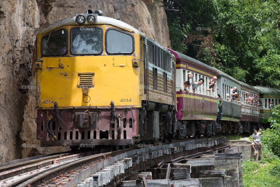 Train in Kanchanaburi Thailand 