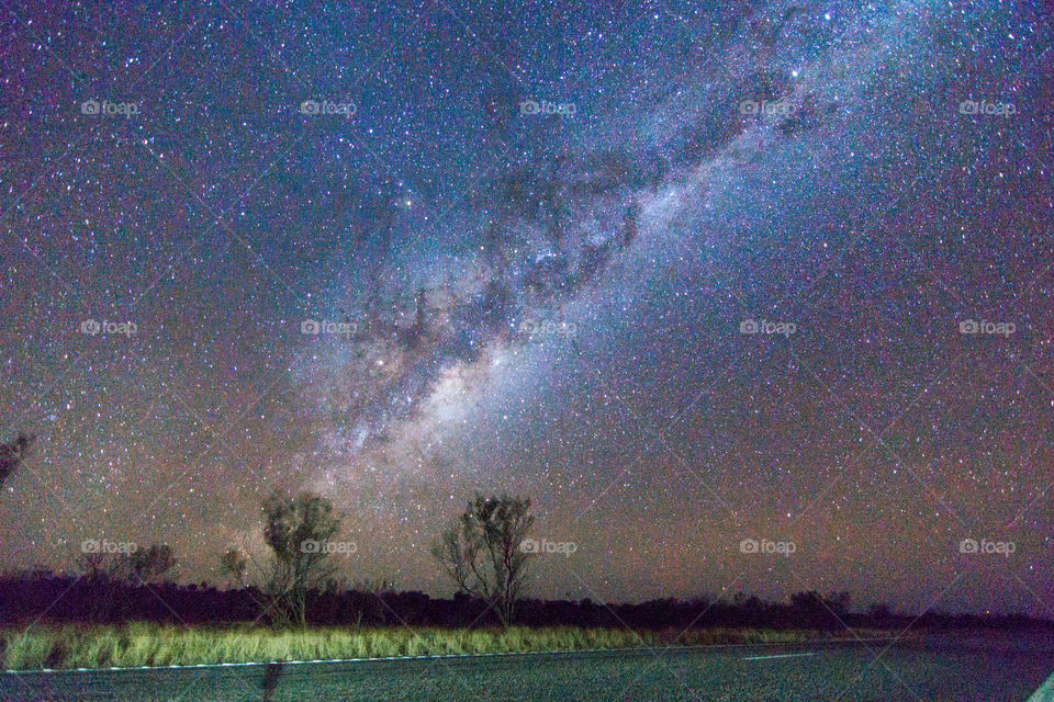 Beautiful view to the stars in Australia 