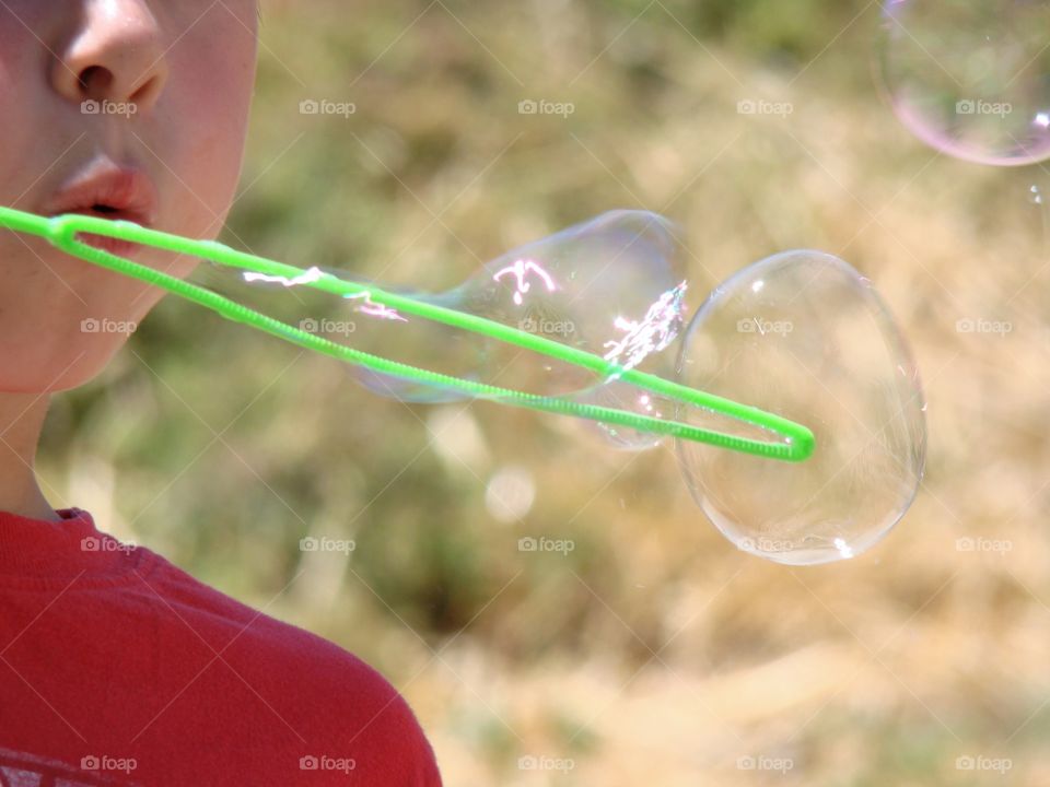 Green bubble wand