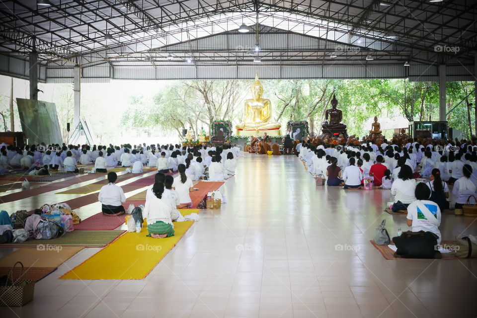 Meditation in temple 