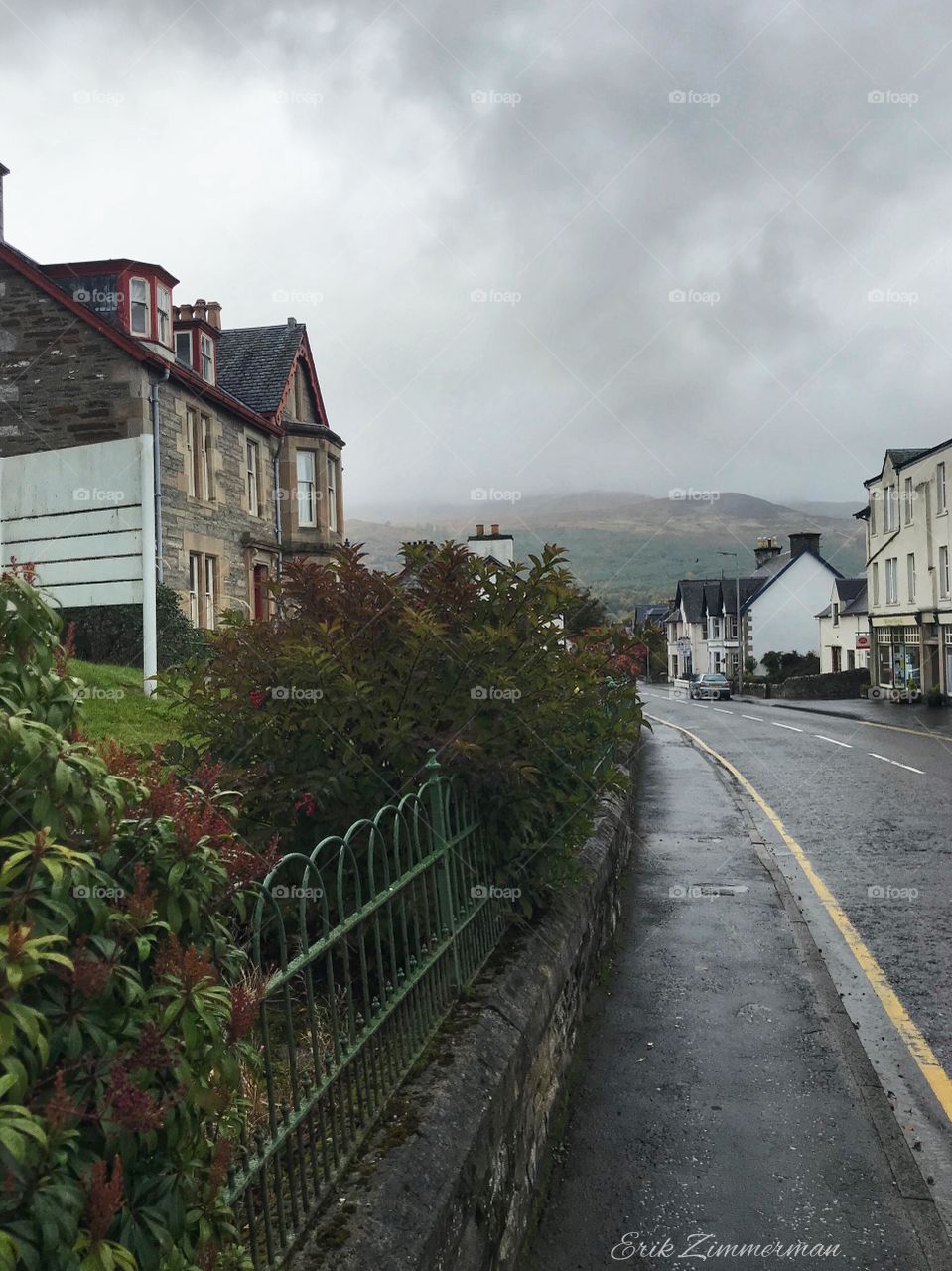 The streets of Killin Scotland..