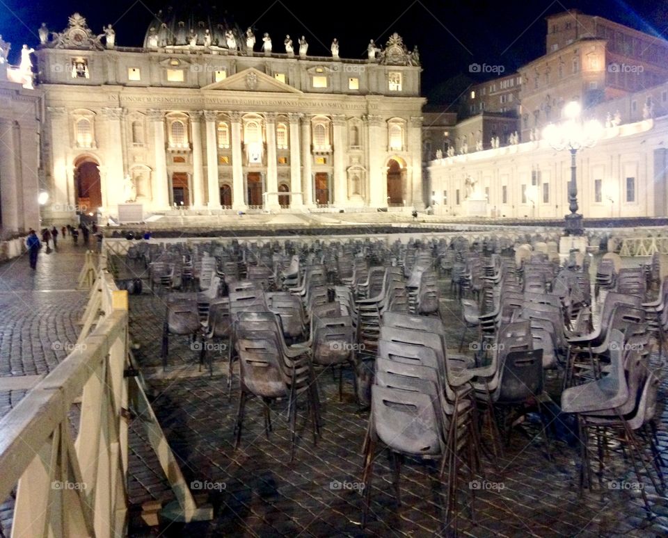 Grey Chairs in Vatican