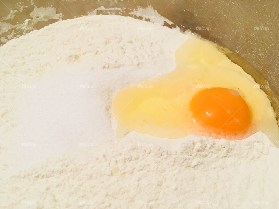 One egg and flour 