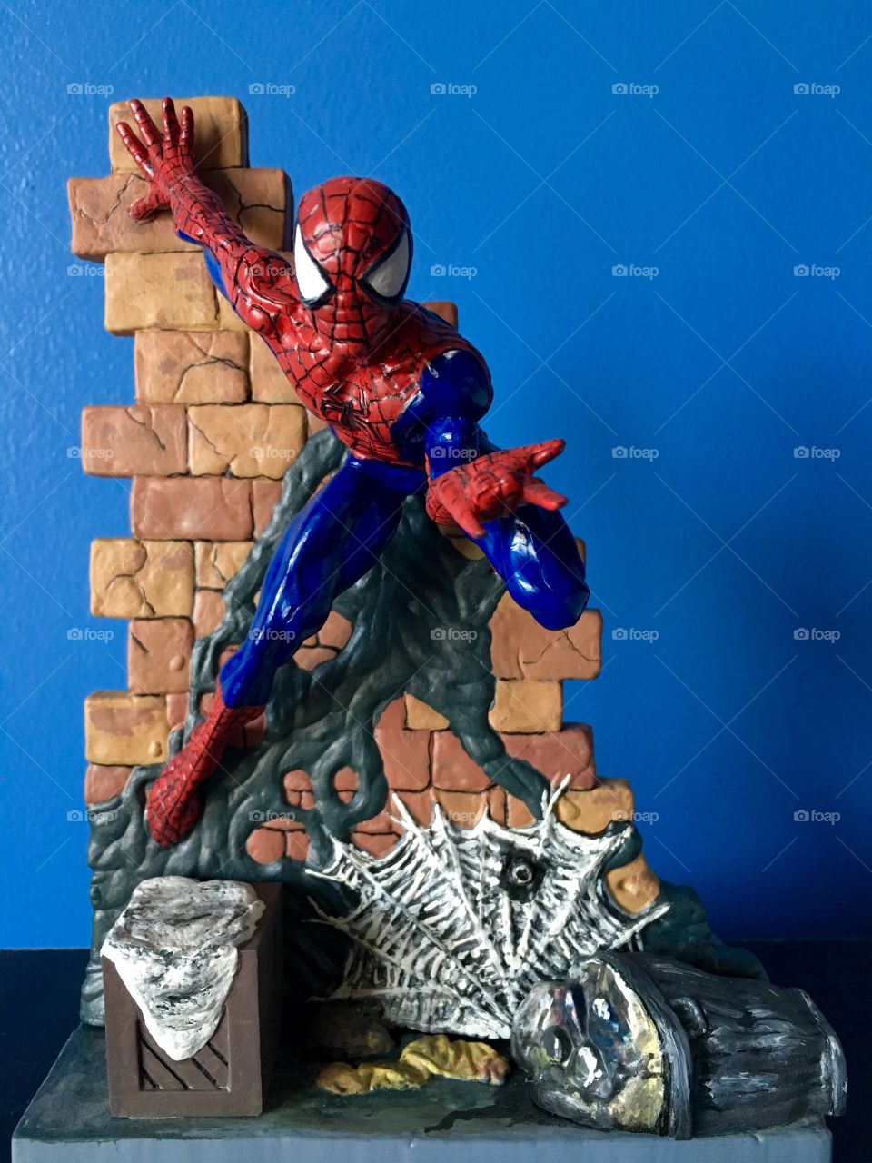 Spidey plastic wall statue
