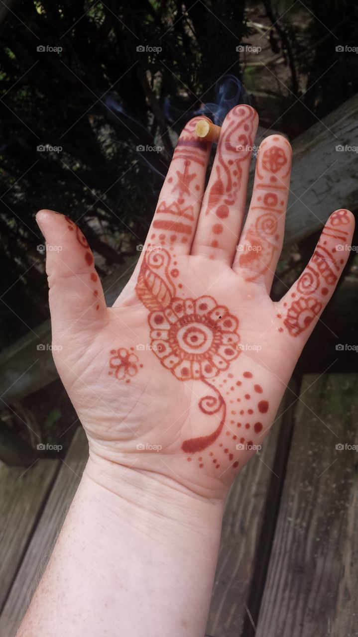henna on my hand