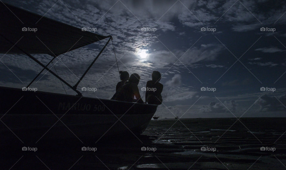 Boat in the moonlight 