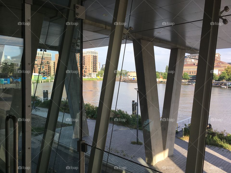 Window view Rotterdam the Netherlands 