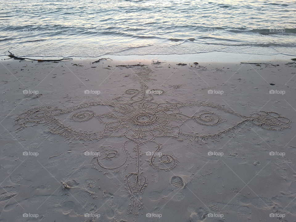 Mandala on the beach