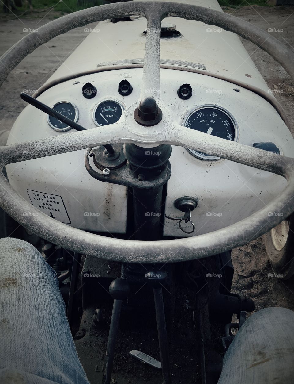 in the tractor seat