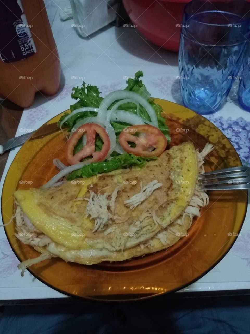 Delícia Nutricionista Amo Omelete Salada