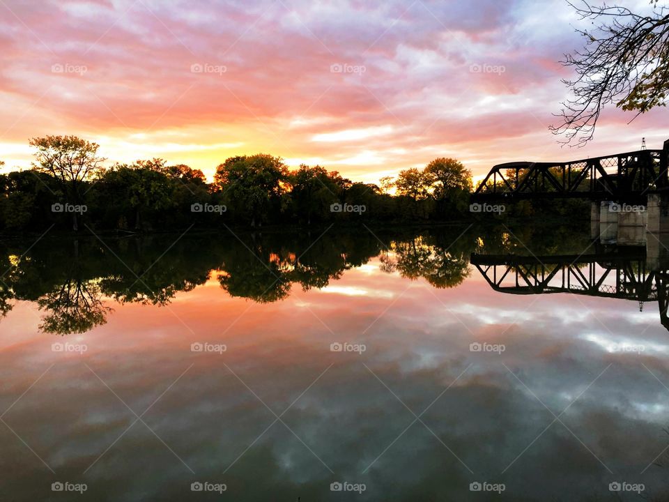 Sunset reflections