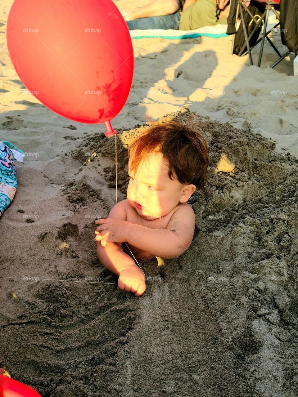 Toddler Buried at the Beach