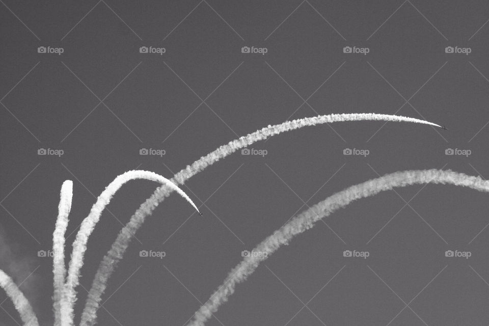 sky flying black and white planes by FrankTheDog