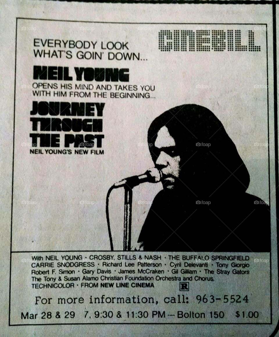Neil Young Milwaukee Concert Advertisement